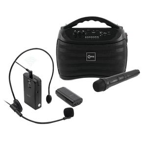 AP7206 무선마이크x1 UHF 헤드셋마이크x1 휴대용 버스킹 앰프 블루투스 스피커 노래방