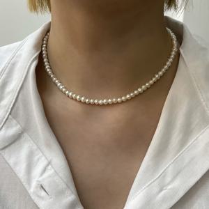 [아뮤엘]아뮤엘[925Silver] 담수 진주 네크리스 4.5mm AMENN8120