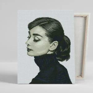 아트박스/아이러브페인팅 DIY캔버스형 보석십자수 40x50cm 오드리햅번