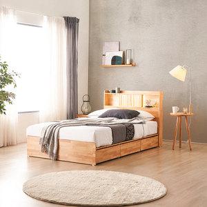 [동서가구] 이즈 우든 LED 원목 수납 SS침대+케미컬매트리스 DF921874