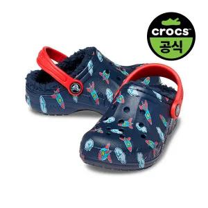 [보리보리/크록스 슈즈]크록스공식 유아 BAYA LINED PRINTED CLOG T NV