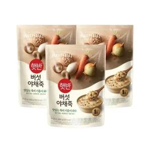 햇반죽 버섯야채죽 420g x3개 비비고죽 리뉴얼