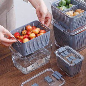 [텐바이텐]1.7L 뚜껑형 야채 과일 보관함 채반 냉장고정리용기