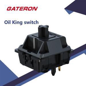 Gateron 오일 킹 스위치 기계식 키보드 스위치 액세서리 55g 선형 5 핀 스위치 사전 윤활 블랙 신제품