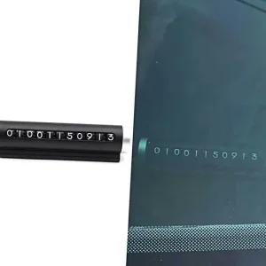 에이치플러스몰 자동차 원형 주차번호판 검정 부착식주차번호판 새차 다이얼주차번호판