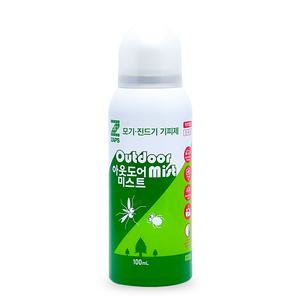 잡스 아웃도어 미스트 100ml 모기기피제 진드기기피제