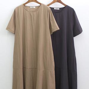 절개 라운드 여성의류 롱원피스 205G936S 빅사이즈 중년 마담옷