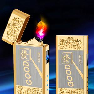 5시주문건 당일배송 fooi 명품 골드바 디자인 배터리 잔량표시 플라즈마 터보라이터 빠른배송