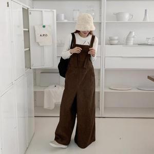 여자 골덴 FW 러블리룩 서스펜더 코듀로이 팬츠