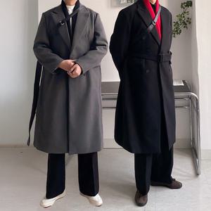 [당일출고/국내생산] 울 캐시라이크 롱 맥코트 3color 오버핏 두꺼운 로브 123cm