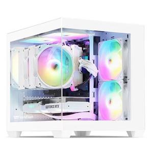 :다크플래쉬 darkFlash DCM30 RGB 강화유리 미니타워 컴퓨터 PC 케이스 (화이트)