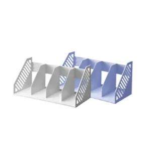 (회색) 4단책꽂이문구 책꽂이)/책거치대/선반/화일/꽂이/문서함/책상위/책꽂이/책상/책꽃이/서류/정리대