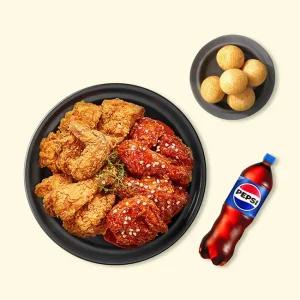 자담치킨 반반치킨+치즈볼+콜라1.25L