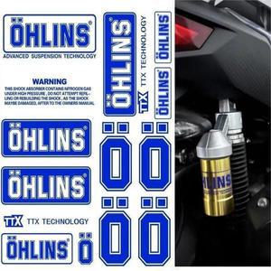 완충기 방수 Ohlins 스티커 오토바이 완충기 자외선 차단 투명 장식 데칼 모든 모델에 적합