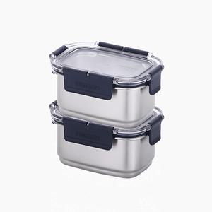 스텐락 국산 스텐밀폐용기 모스트 2호 2p세트 340ml