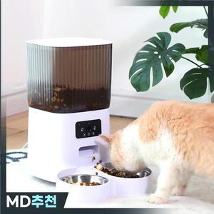 5L 자동 고양이 급식기 스마트 개밥 디스펜서 단일 그릇 이중  버튼 WIFI 비디오 모델을 사용할 수 있습니