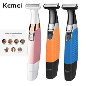 Kemei 전기 면도기 한 블레이드 USB 충전식 수염과 트리머 얼굴 남성과 여성을위한