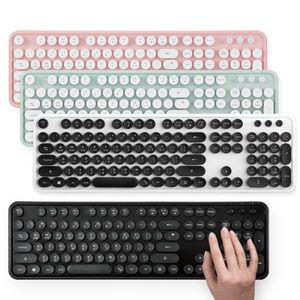 [RG8398QP]엑토 레트로 무선 키보드 핑크 조약돌키보드