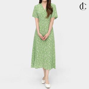여자 랩원피스 쉬폰 반팔 롱 드레스 LCM029