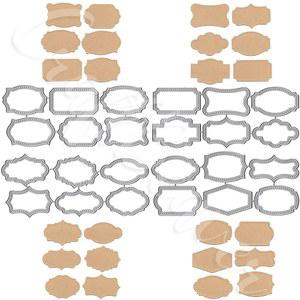 빈티지 라벨 프레임 금속 절단 다이 엠보싱 스크랩북 카드 장식, 사진 앨범 DIY 선물, 6PCs