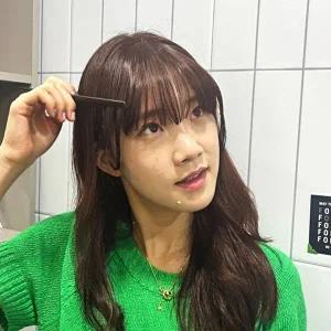 앞머리 부분가발 뱅헤어 여성 가발 짙은갈색-WFFN8B2