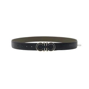 [롯데백화점]페라가모 [라벨루쏘] SS25 남성 클래식 벨트 67 A254 NERO NEW OLIVE 0780266