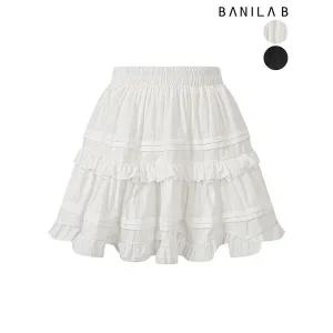 [하프클럽/바닐라비]코튼 프릴 티어드 밴딩스커트