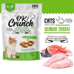 바삭바삭 고양이간식 크런치 치킨 연어 혼합맛 3팩