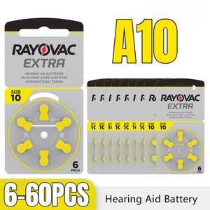 RAYOVAC EXTRA 아연 공기 보청기 배터리 6-60피스 성능 A10 10A PR70