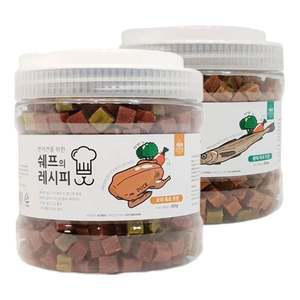 강아지트릿 대용량 한입간식 황태오리 2종세트 강아지 트릿 소프트츄 영양간식 칭찬 노견 매일급여