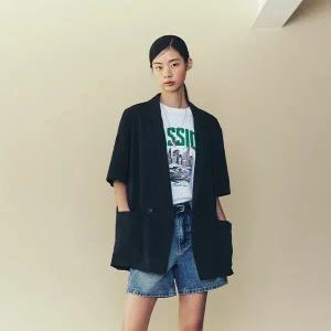 [LAP][LAP 랩] 박시 반팔 자켓 AR2WJ560_DG