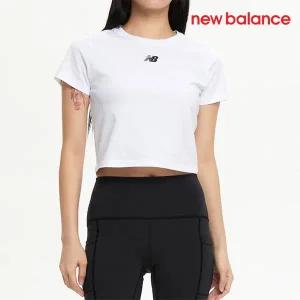 [하프클럽/뉴발란스]뉴발란스 여성용 반팔티 /J15- NBNEFCO312 10 / W 에센셜 중앙로고 반팔티 (SLIM)