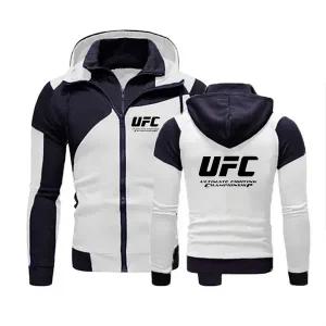 후드티 오버핏 후드집업 UFC 로고 프린트 2025 봄/가을 남자 남성 스포츠 여성 여자 이중 지퍼 패셔너블 커
