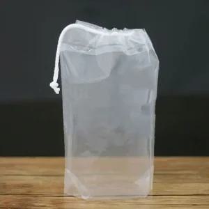 투명 외줄 조리개 비닐파우치 복주머니 10매 40x50+5