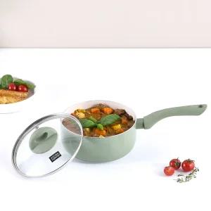 키친플라워 쿠킨 IH인덕션 칼라냄비 편수 18CM (그린)