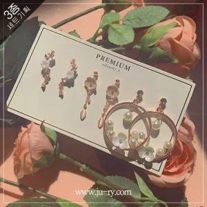 [하프클럽/]로즈오브샤론 로즈골드 귀걸이세트 귀찌세트 3종 세트 무궁화