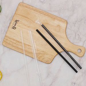 일회용빨대 개별포장 일자빨대 7mm 21cm 검정/투명 500개