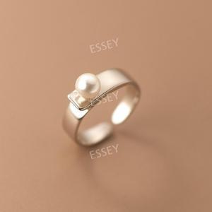 여성용 진주 반지 가능 조절 실버 액세서리 쥬얼리 디자이너 925