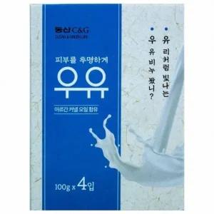 동산씨앤지 투명한 우유 비누 100g x 4개입