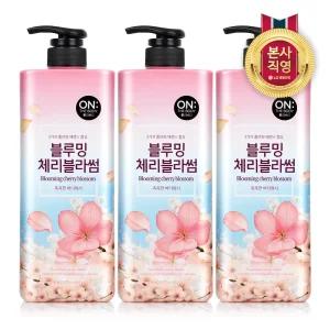온더바디 플라워 약산성 퍼퓸 바디워시 체리블라썸향 900g 3개