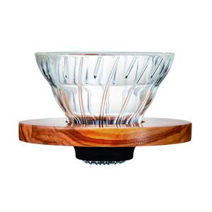 하리오 V60 올리브우드 글라스 드리퍼 VDG-02-OV