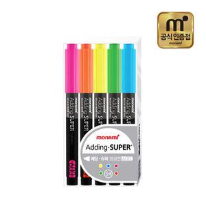 모나미 에딩슈퍼 형광펜 600 5색 하이라이너 밑줄