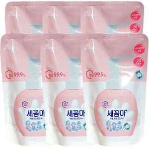[세꼼마] 버블 항균 핸드워시 파우더향 200ml x 6개 리필