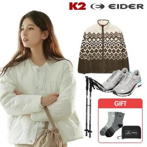 카카오7%+(20%쿠폰)[K2/아이더] 가을오픈특가 수지ㆍ장원영 착용 경량패딩/바람막이/등산화/티셔츠
