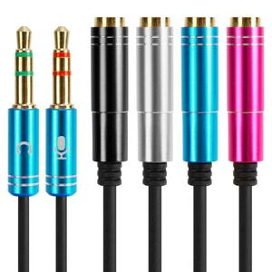 칼론 APC-A23 이어폰 헤드셋 마이크 변환케이블 1M Y형 4극 헤드폰 PC 노트북 3.5mm 스마트폰 강의 회의