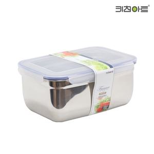 [키친아트] 피앙세 스텐레스 밀폐용기 사각7호 3.4L 보관용기