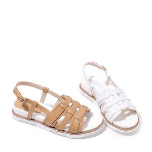 갤러리아 SAERA 세라 여성 샌들 C23S460 카멜,화이트 4CM