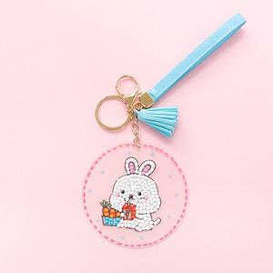 정인아트 당근토끼 보석십자수 + 투명열쇠고리판 5인set