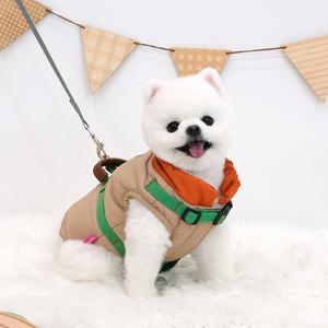 패리스독 노마드 하네스패딩 - 베이지/강아지겨울옷