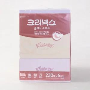 유한킴벌리 크리넥스 클래식 미용티슈 230매*6개